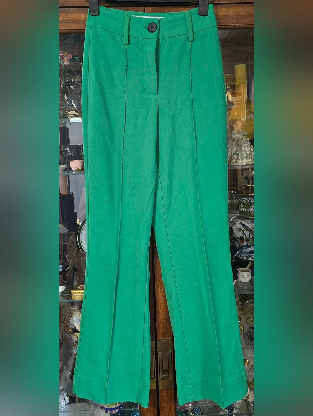 Bershka High-Rise Wide-Leg Tailored Trousers in a US Size 00